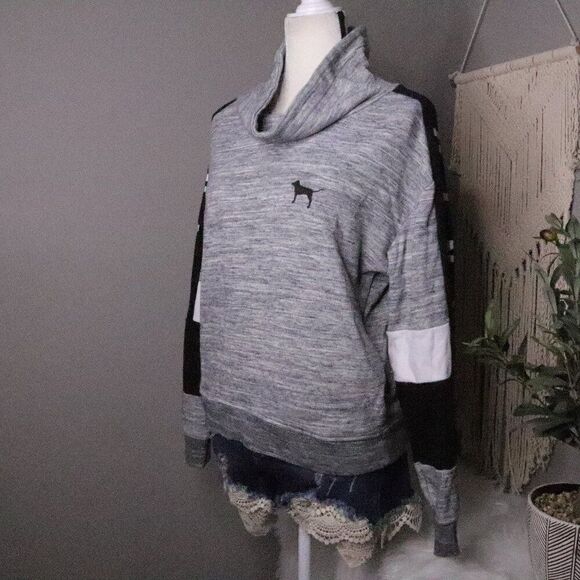 PINK Victoria's Secret | Funnel Neck Sweatshirt Sweater Small - Picture 1 of 8
